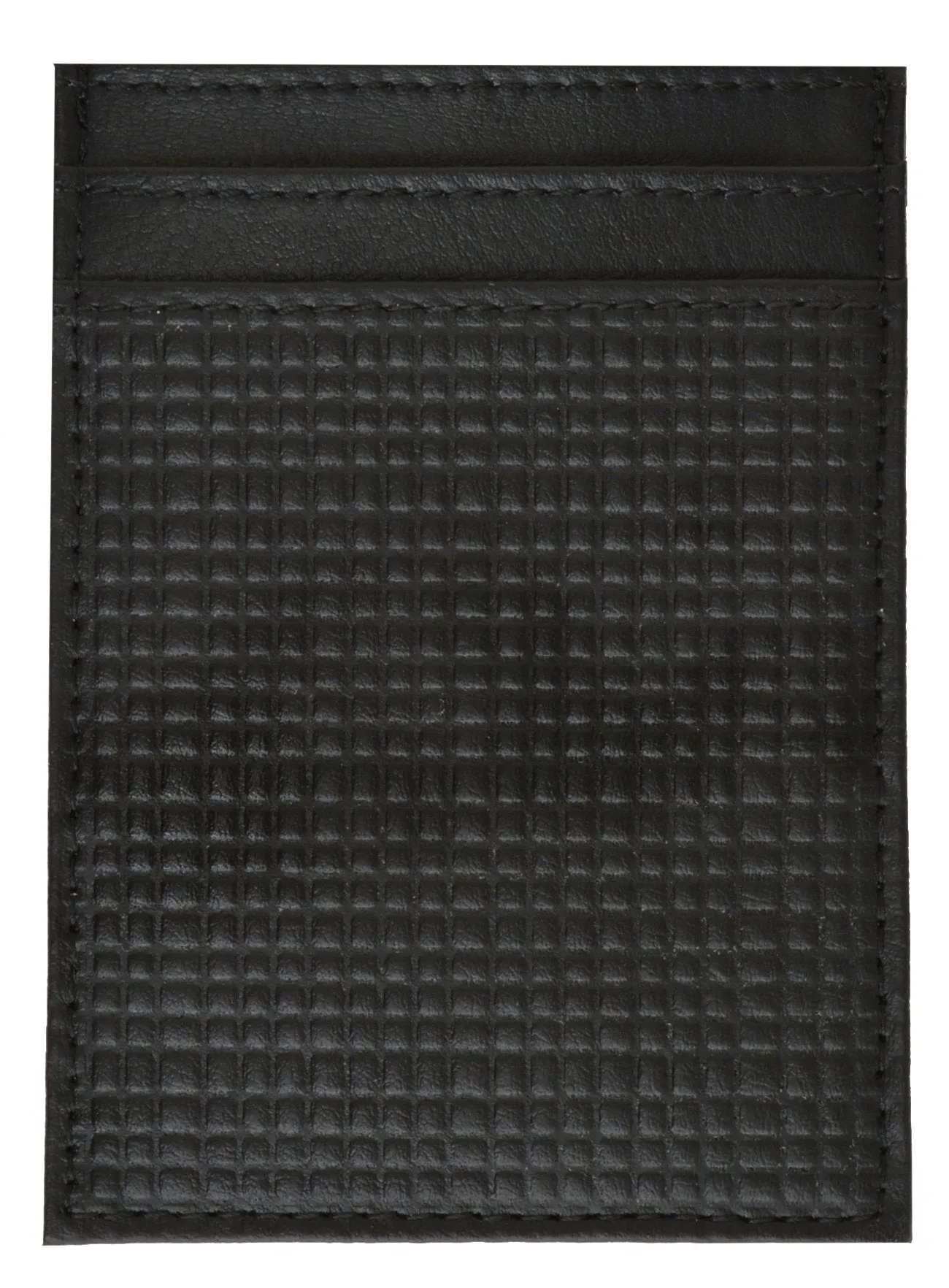 Leather Money Clip Front Pocket Wallet with Bottle Opener Black