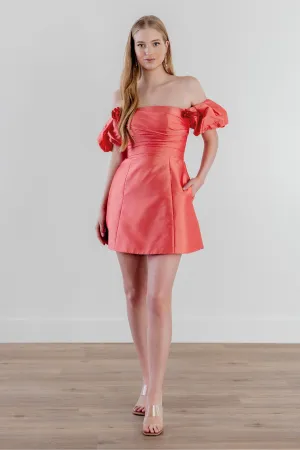 Lei Puff Stylish Sleeve Mini Dress