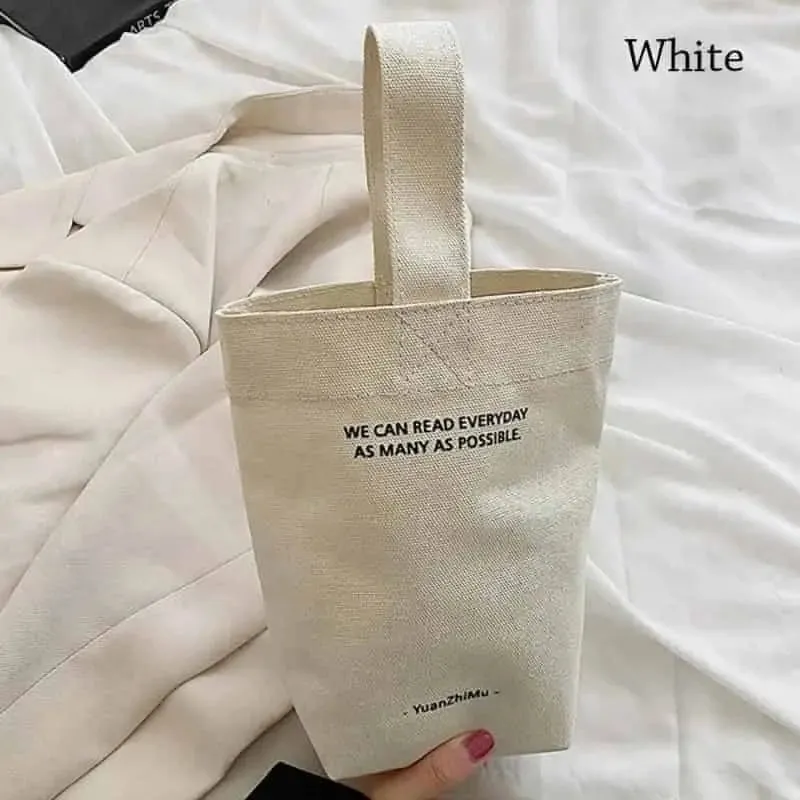 Letter Handbag Large Capacity Casual Canvas Bag