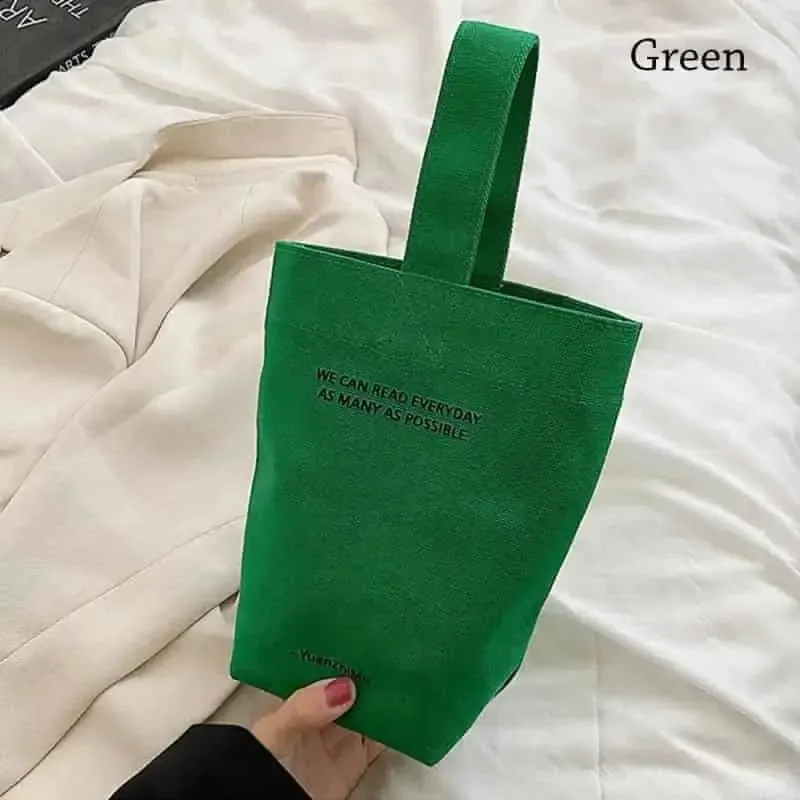 Letter Handbag Large Capacity Casual Canvas Bag