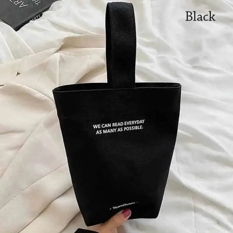 Letter Handbag Large Capacity Casual Canvas Bag