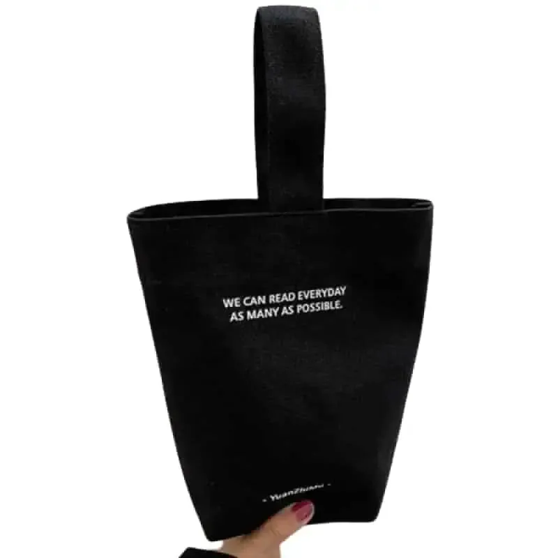 Letter Handbag Large Capacity Casual Canvas Bag
