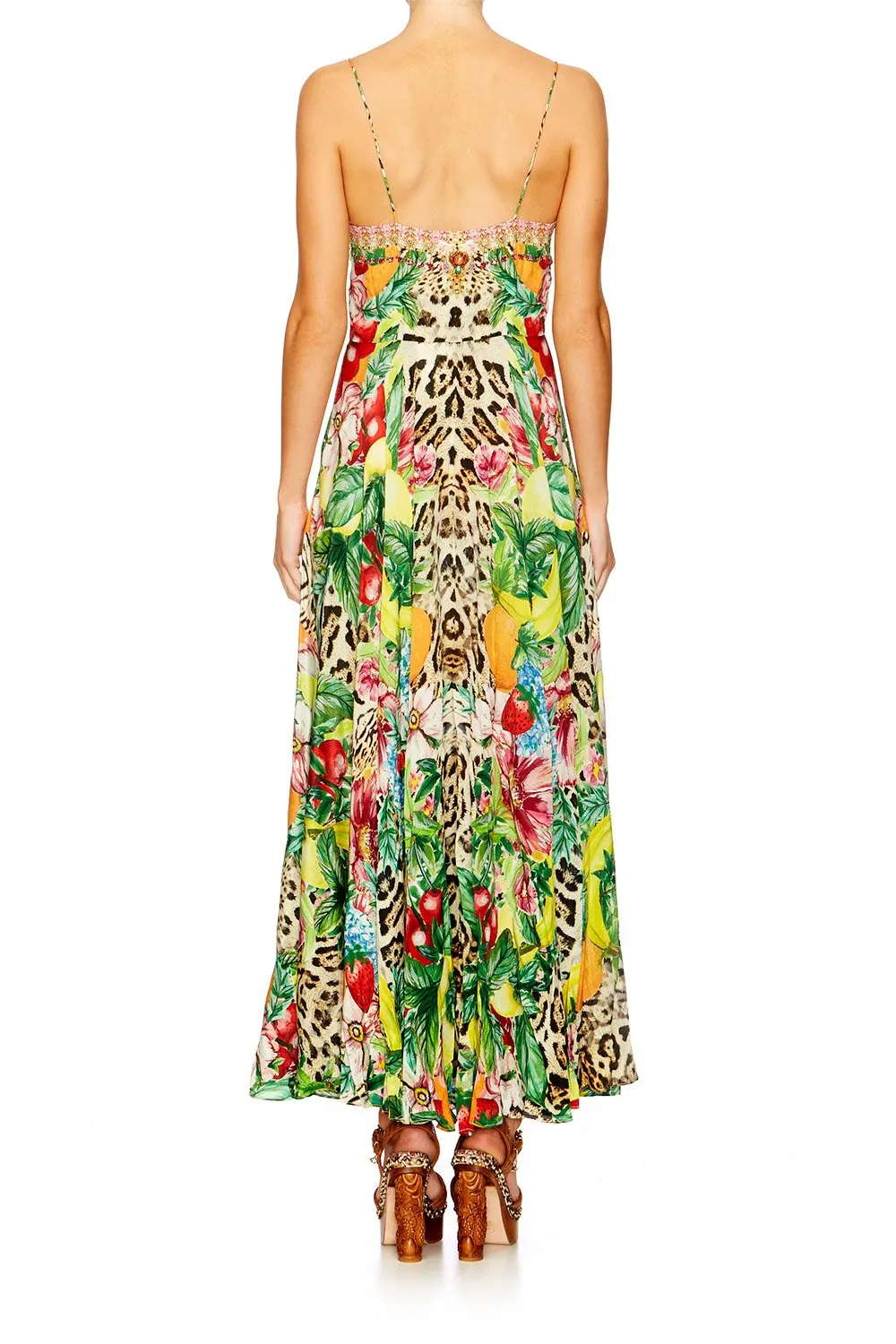 LONG DRESS WITH TIE FRONT COOL CAT