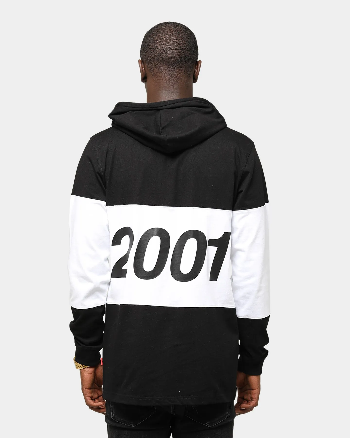 Lower Giants Irving Panel Long Sleeve Hoodie Black/White