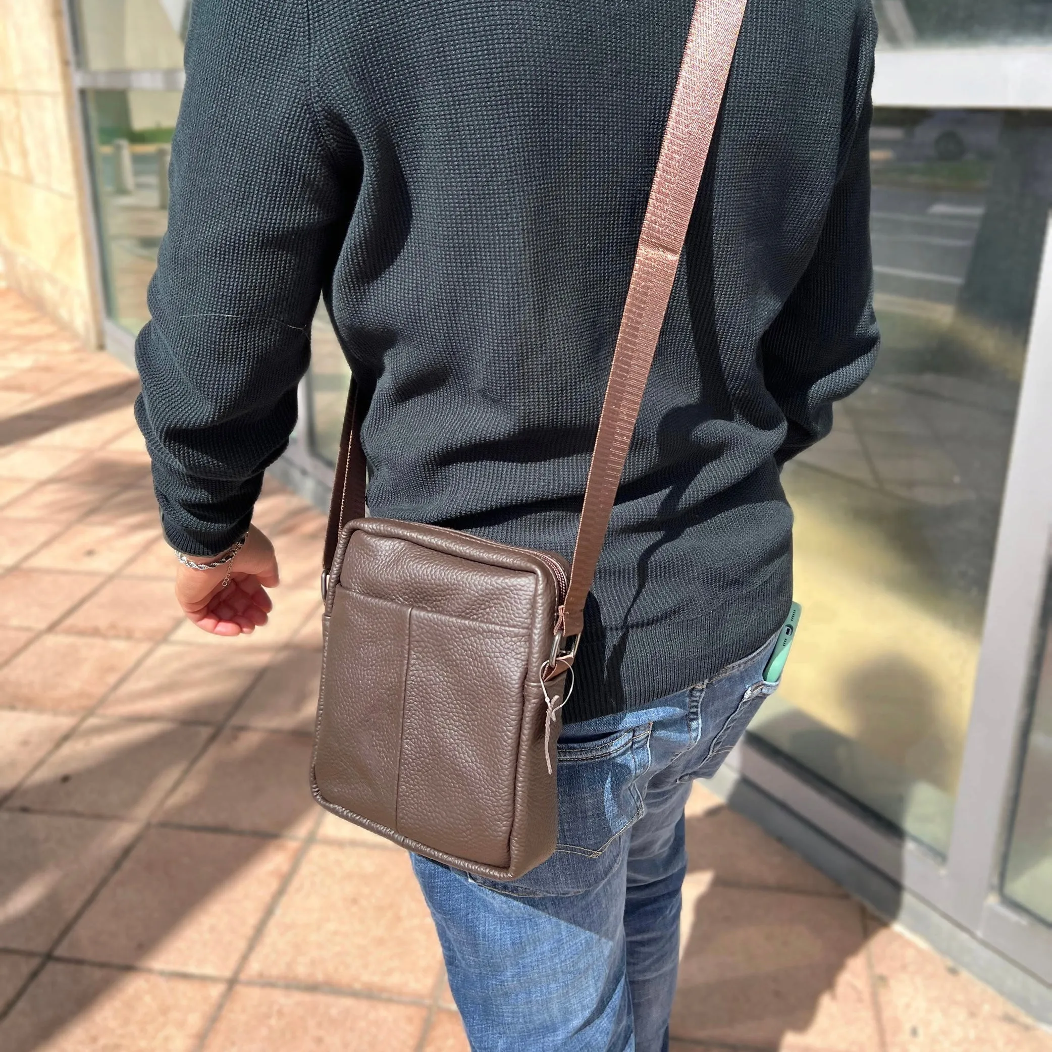 Men Leather Crossbody Bag