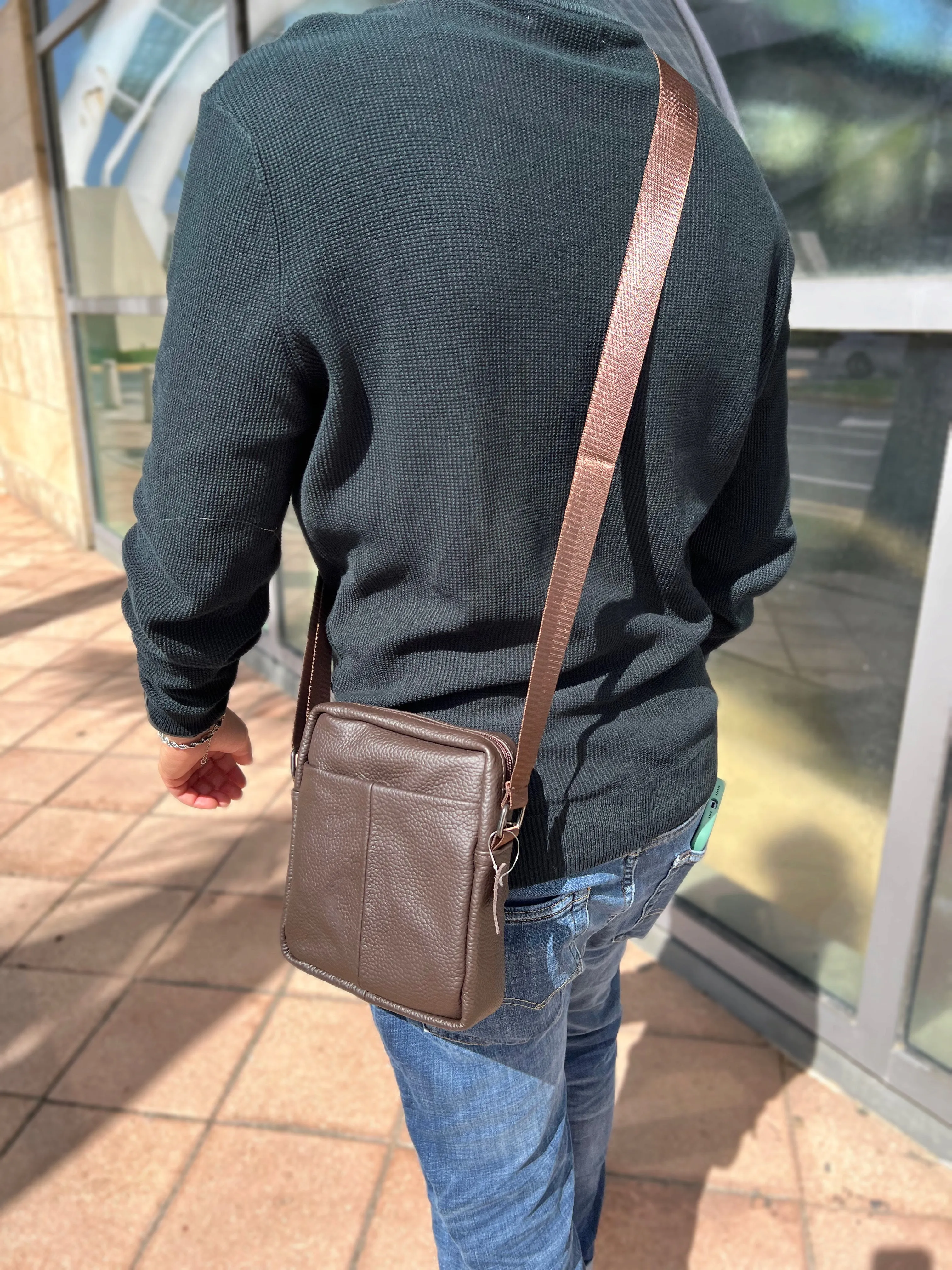 Men Leather Crossbody Bag