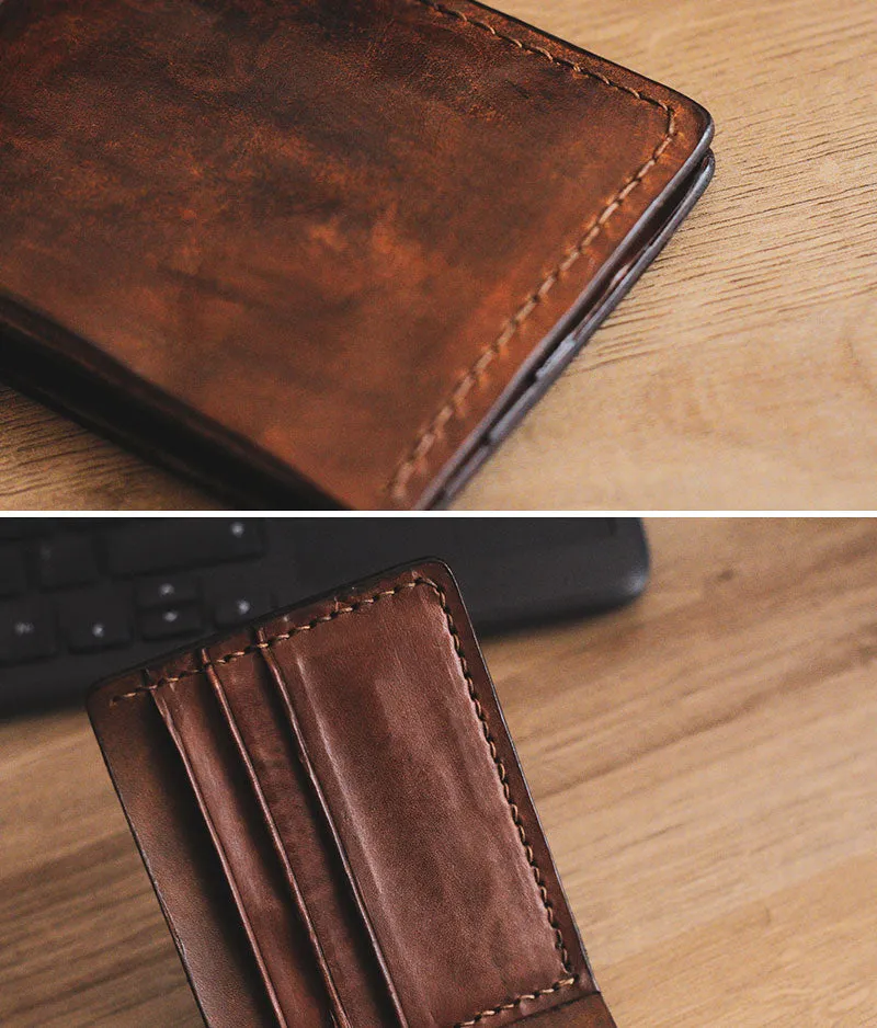 Mens Designer Wallet Slim Leather Handmade