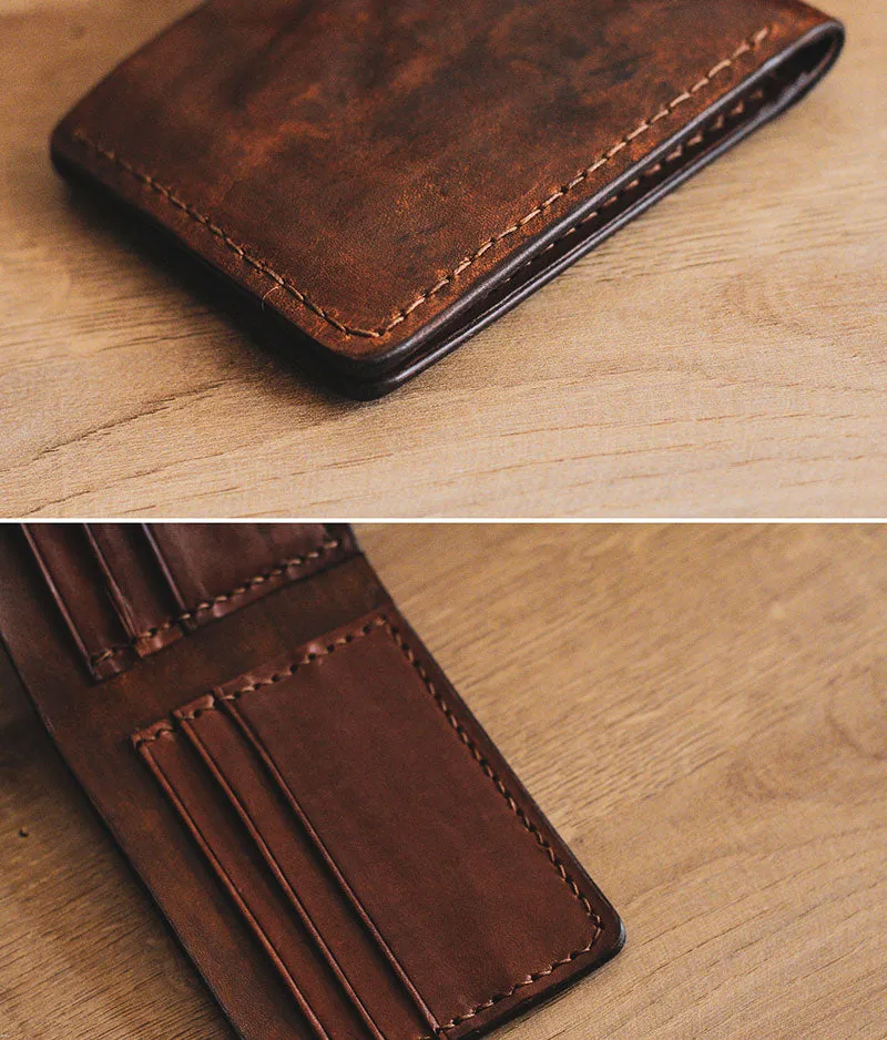 Mens Designer Wallet Slim Leather Handmade