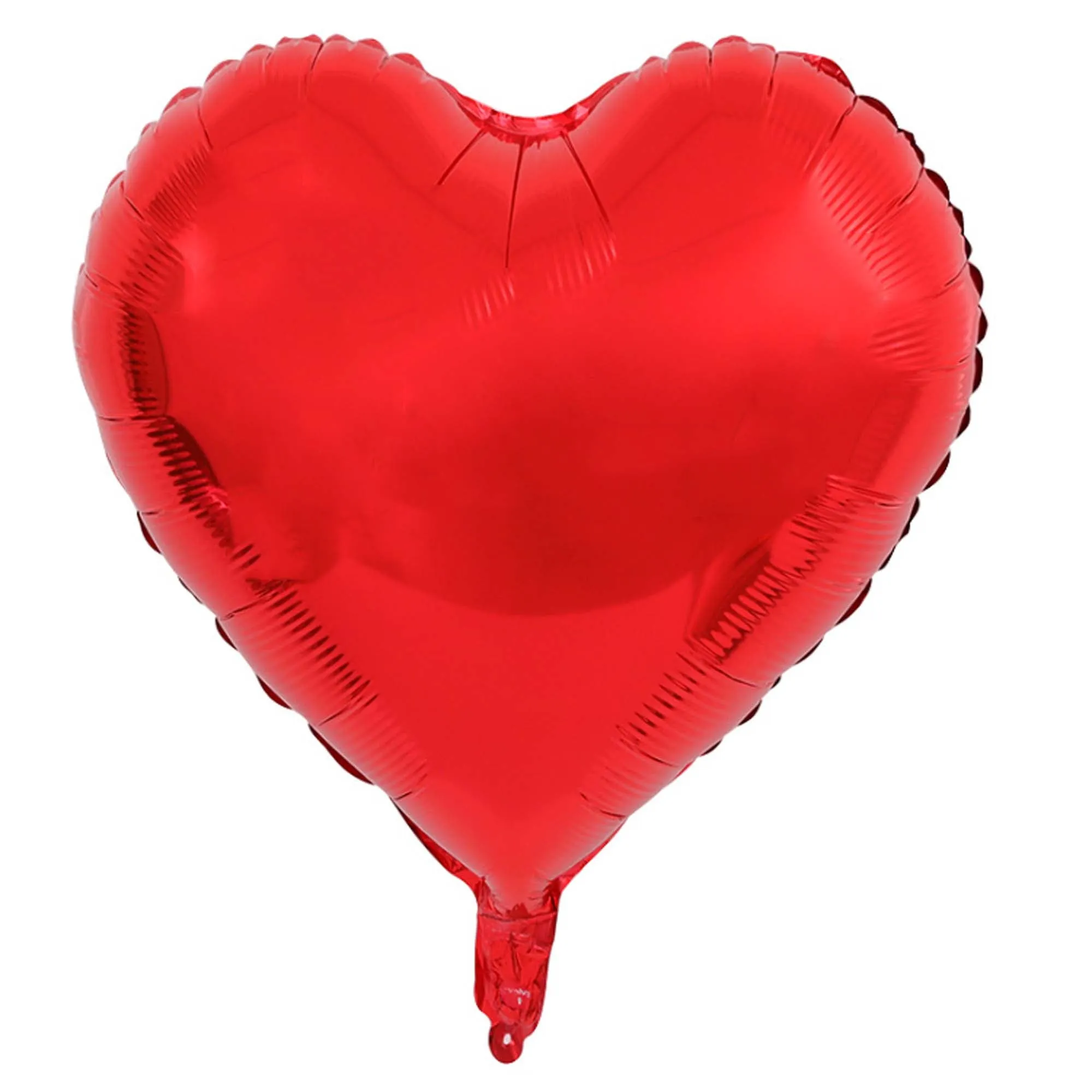 Metallic Red Heart Shaped Foil Balloon, 18 Inches, 1 Count