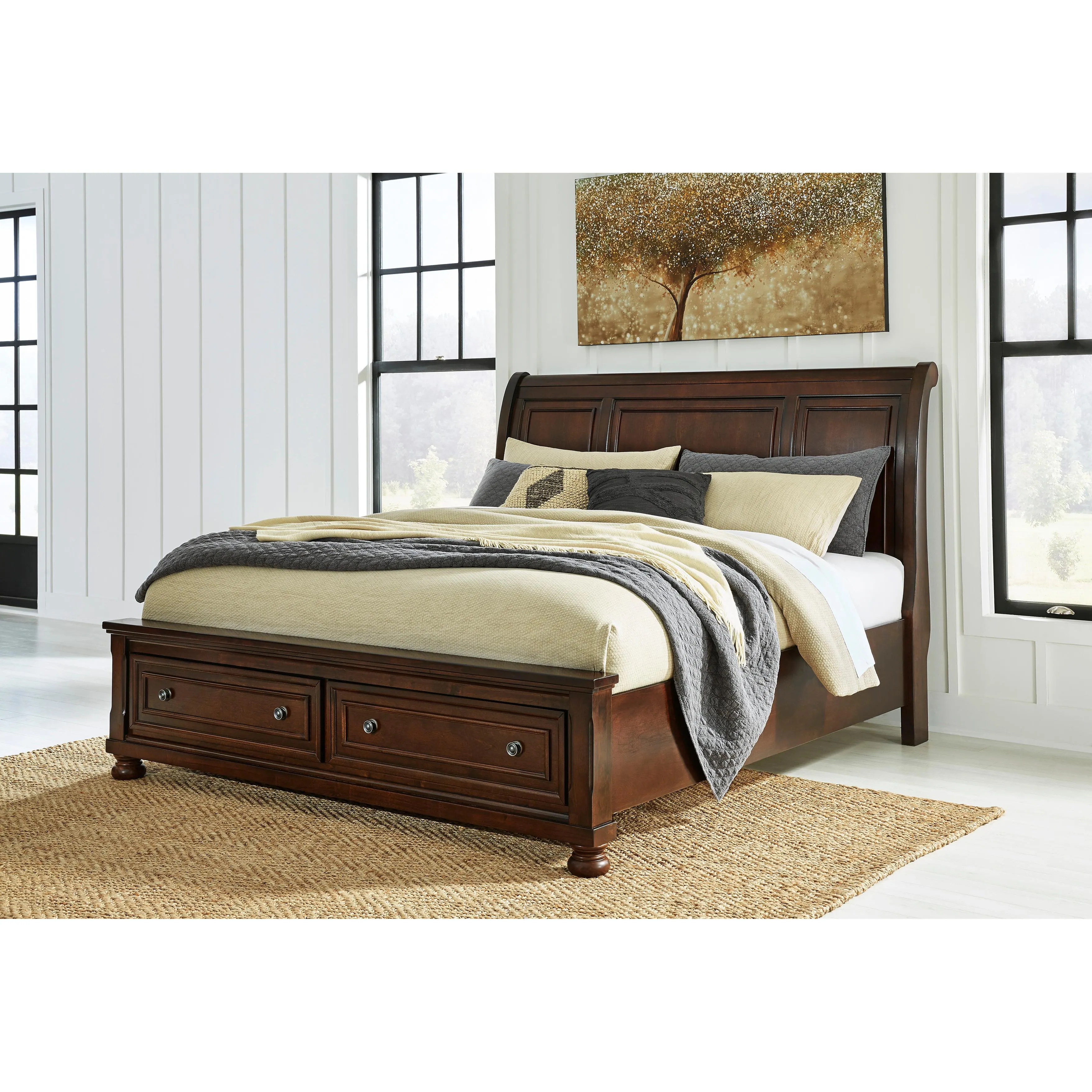 Millennium Porter B697B27 7 pc King Sleigh Storage Bedroom Set