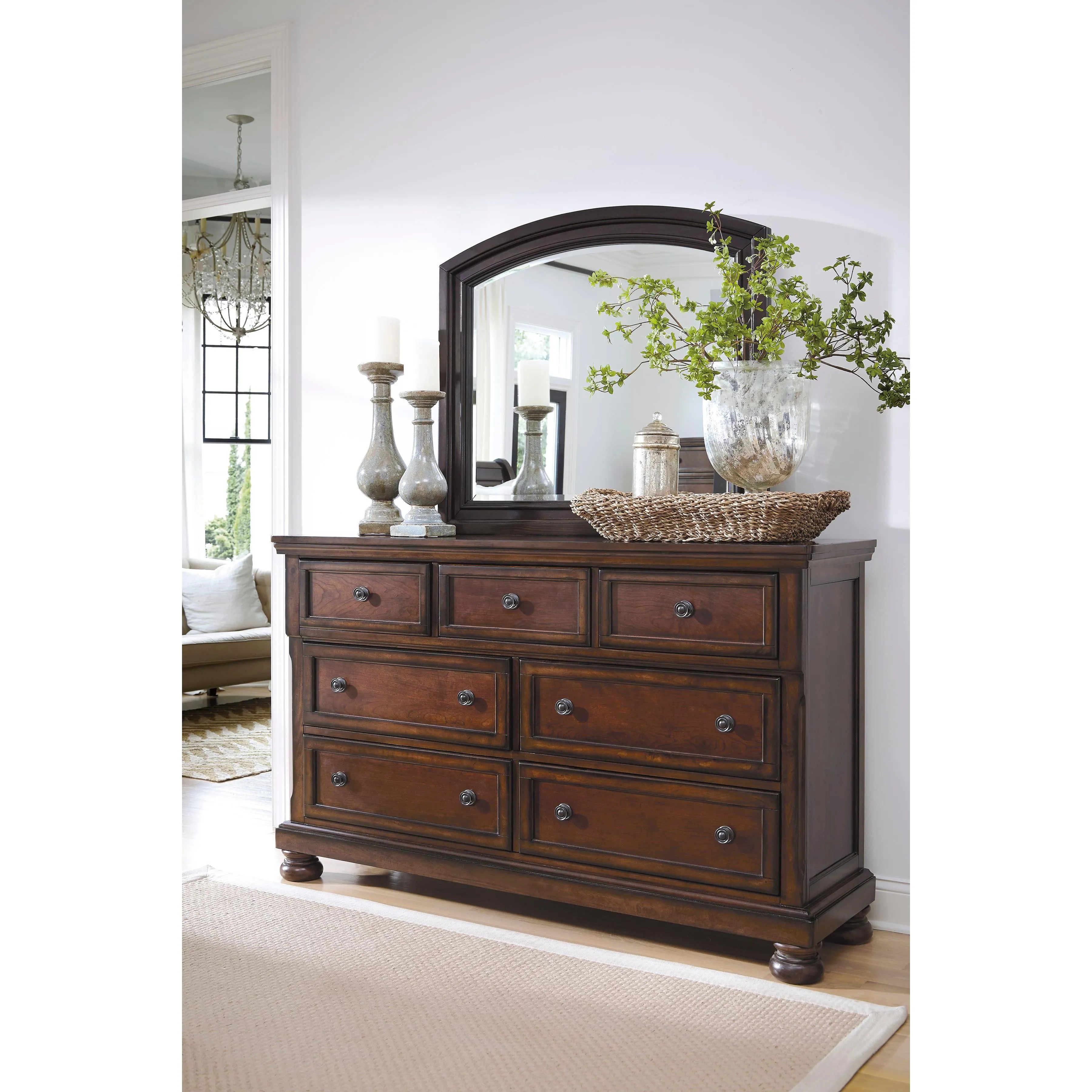 Millennium Porter B697B27 7 pc King Sleigh Storage Bedroom Set