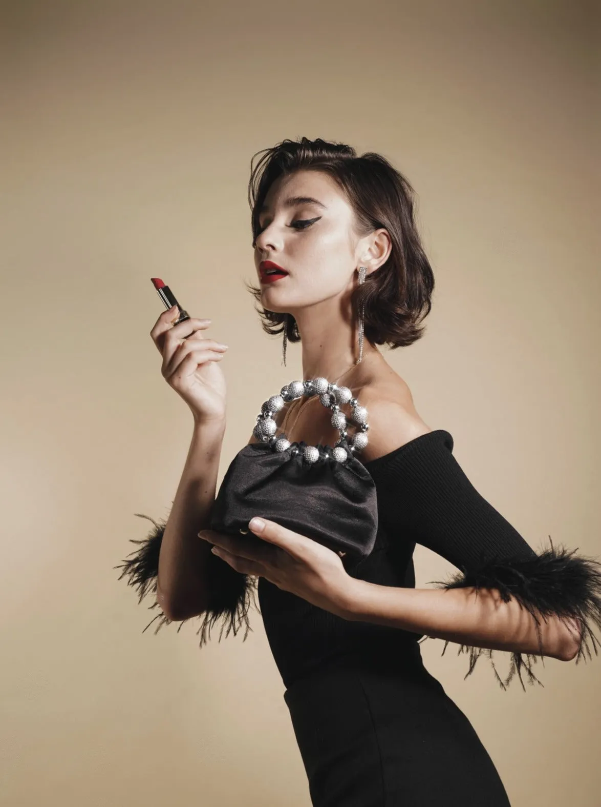 Mini Black Diamond Handbag