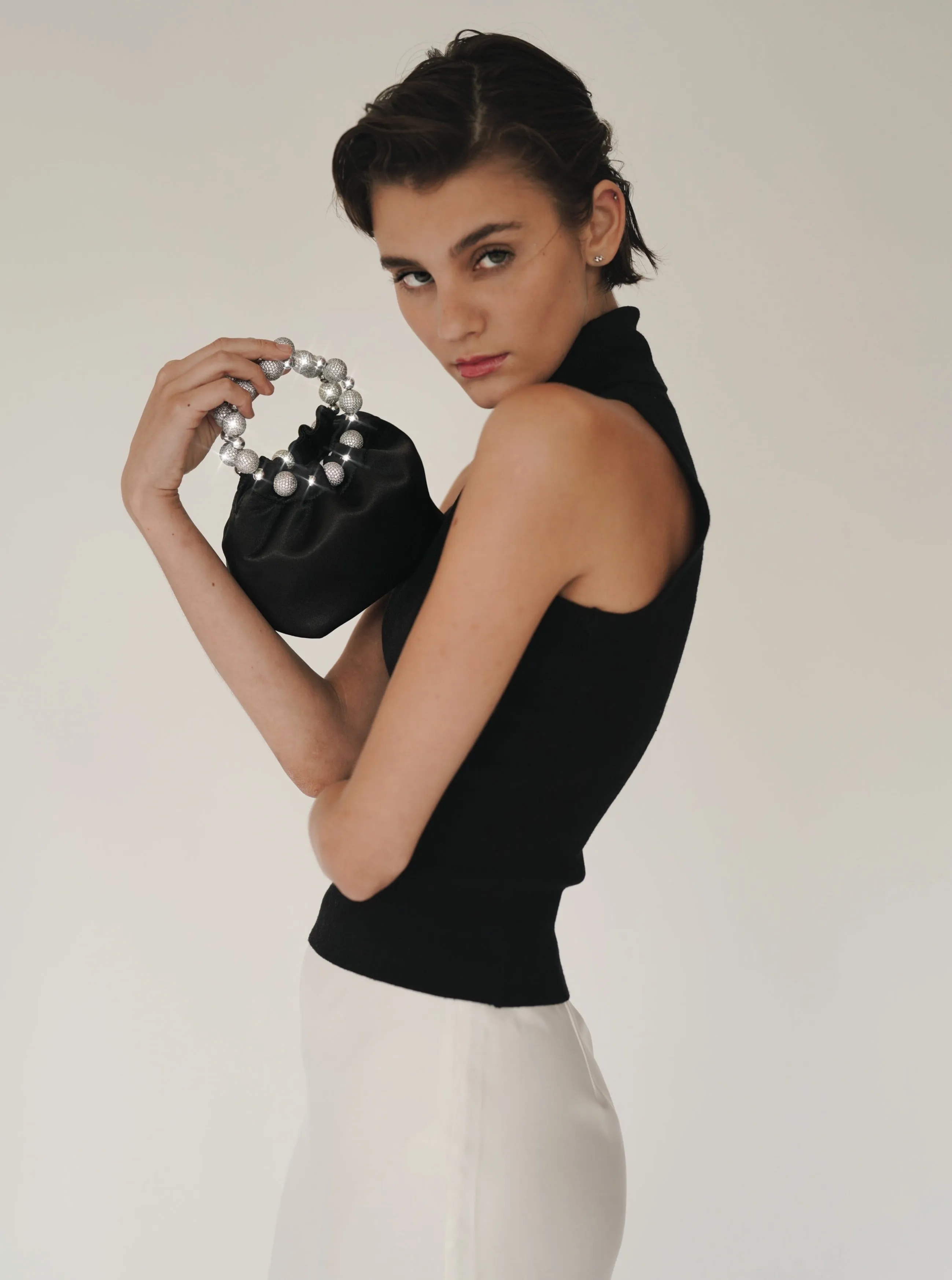 Mini Black Diamond Handbag