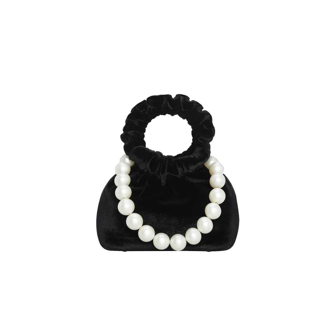 Mini Black Velvet Cloud Bag(Final Sale)