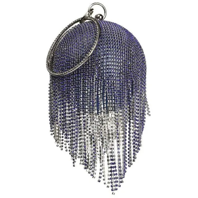 Mini Rhinestone Round Evening Bag