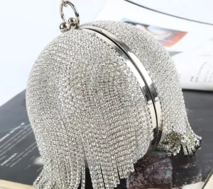Mini Rhinestone Round Evening Bag