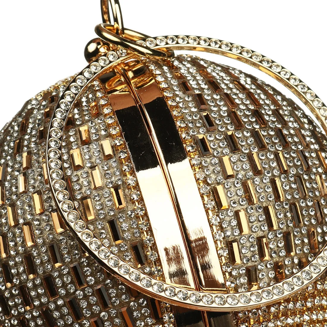 Mini Rhinestone Round Evening Bag