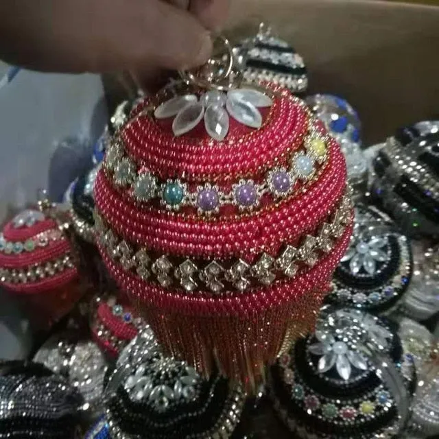 Mini Rhinestone Round Evening Bag