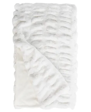Mink Faux Fur Throw Snow