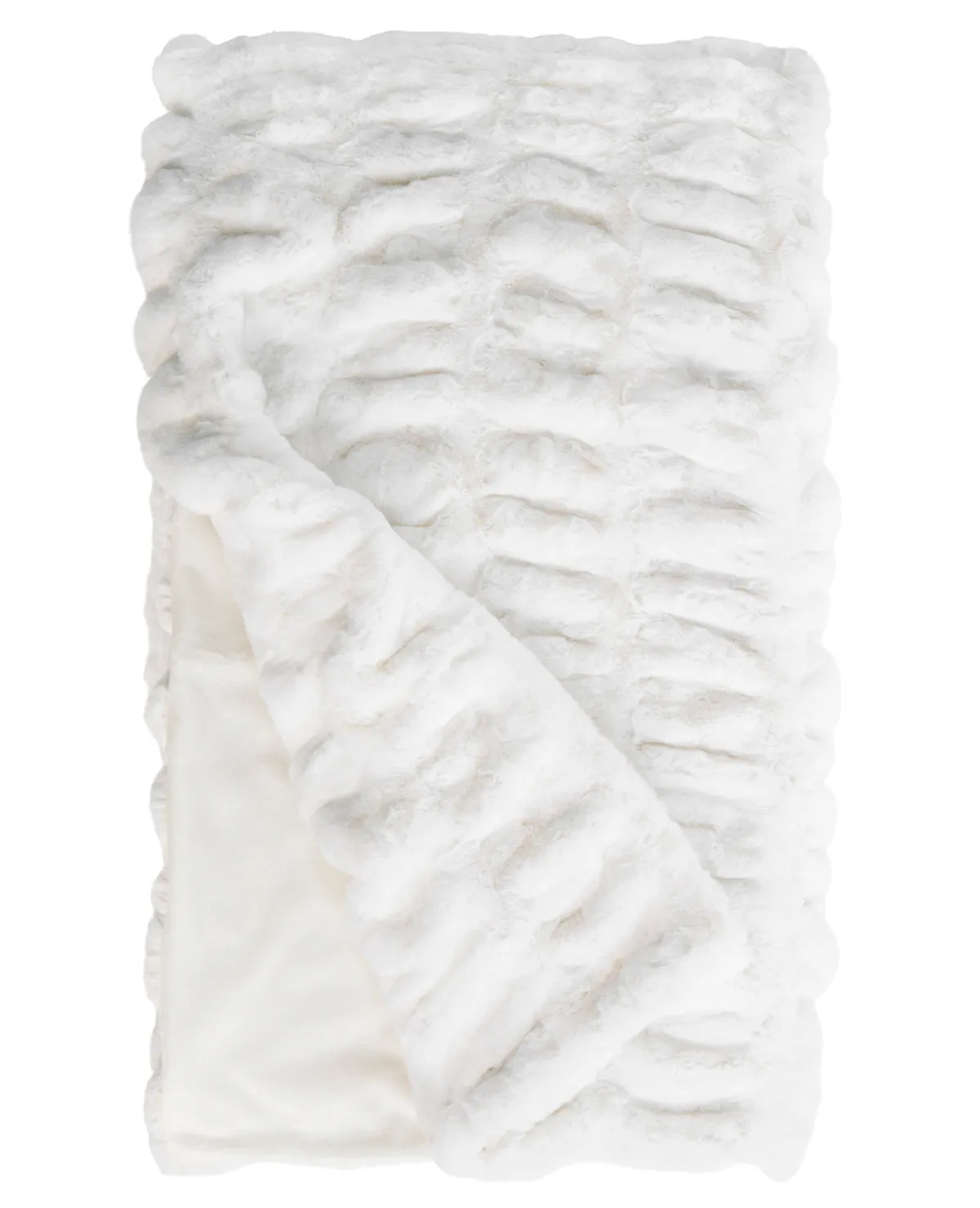 Mink Faux Fur Throw Snow