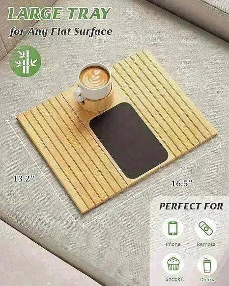 Modern Stylish Minimalist Bamboo Sofa Tray