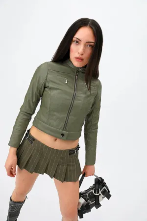 MOTO JACKET Stylish IN OLIVE