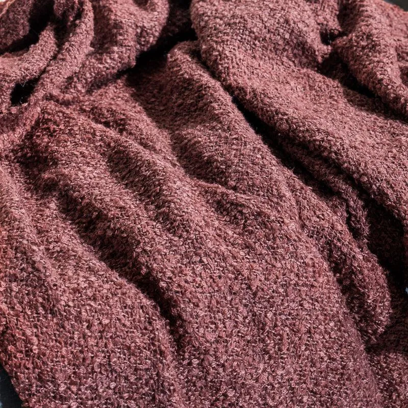 Nest Fringed Throw - Maroon