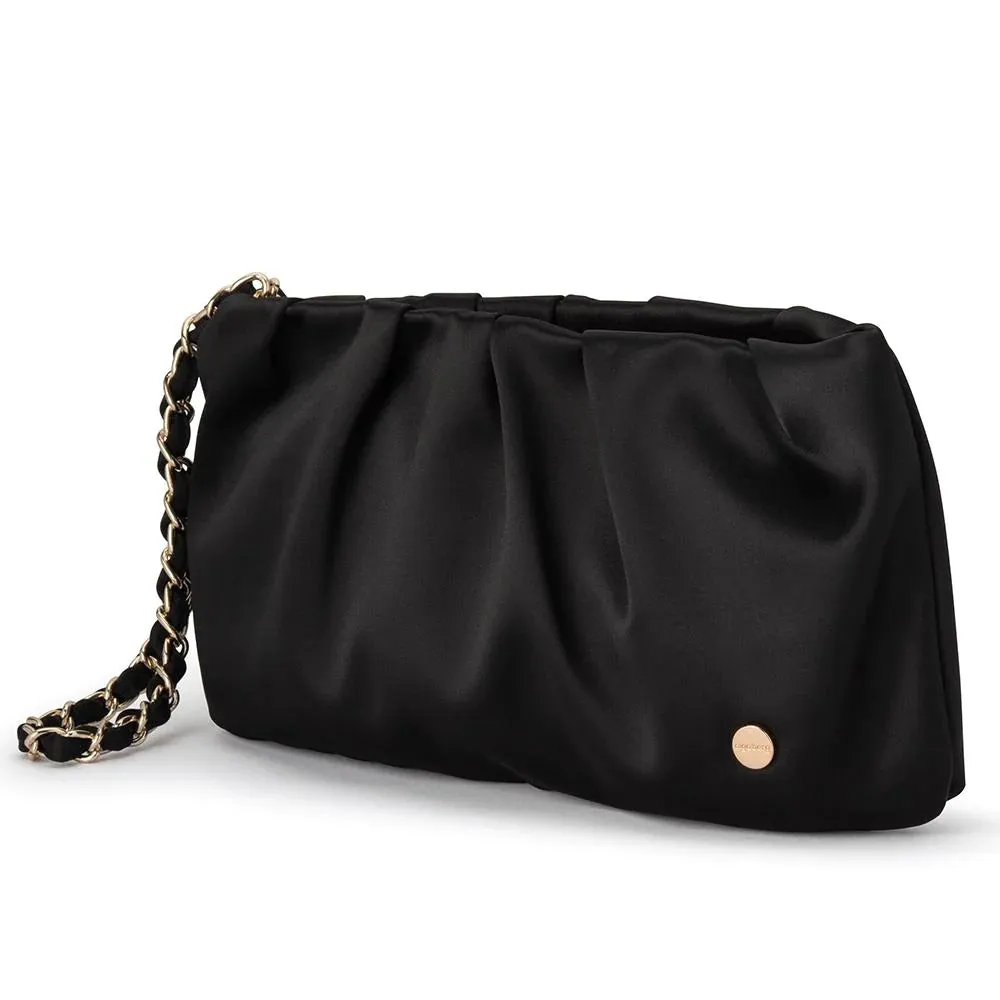 OB4781 DANNI PLEATED SATIN CLUTCH