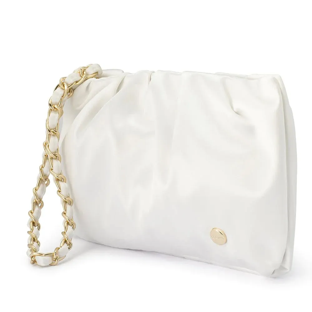 OB4781 DANNI PLEATED SATIN CLUTCH