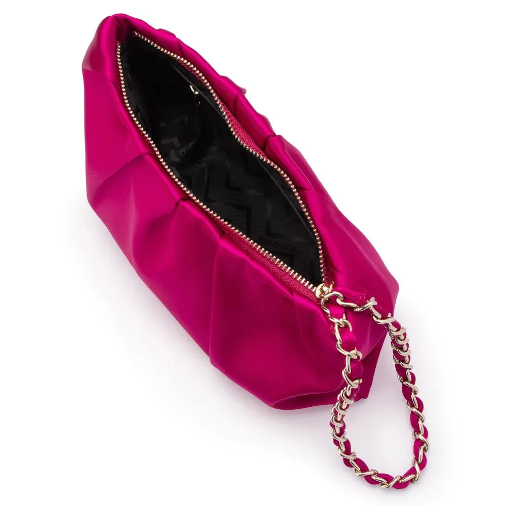 OB4781 DANNI PLEATED SATIN CLUTCH