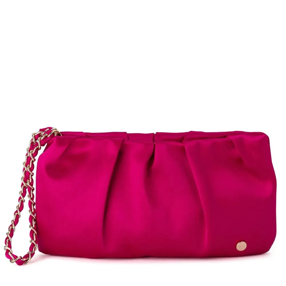 OB4781 DANNI PLEATED SATIN CLUTCH