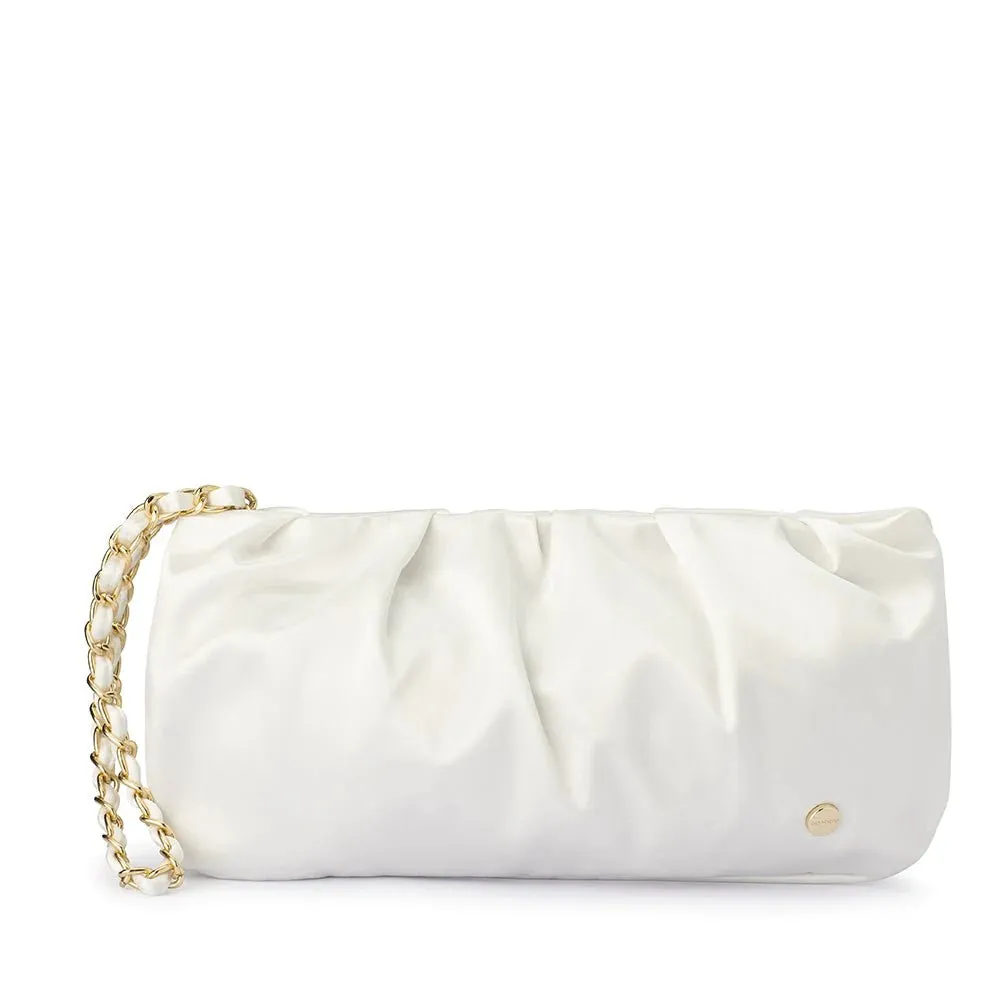 OB4781 DANNI PLEATED SATIN CLUTCH