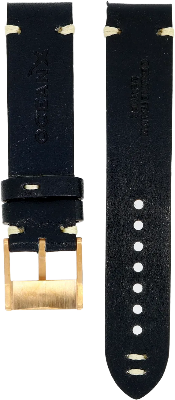 OceanX Sharkmaster 1000 Leather Strap RGP Clasp