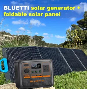 Off-grid kit: Bluetti AC50P solar generator   MP200 foldable solar panel