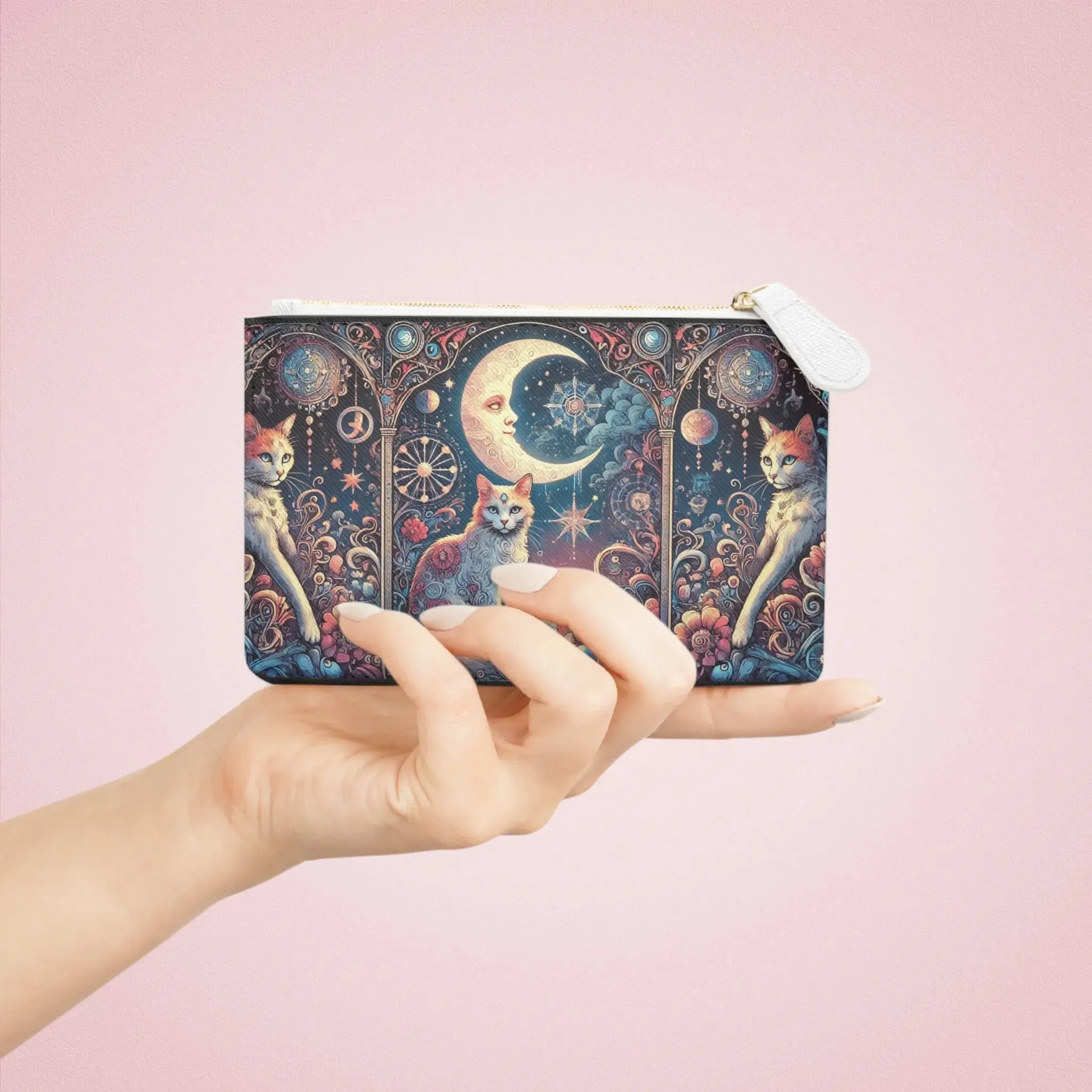 Orange Cat Tarot Magic -  Mini Clutch Bag