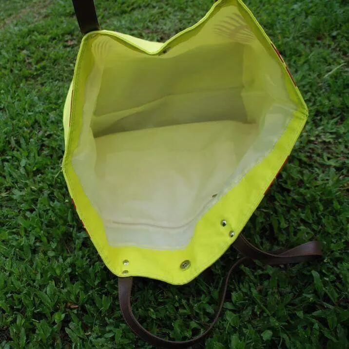 Oversize Softball Canvas Bag Tote