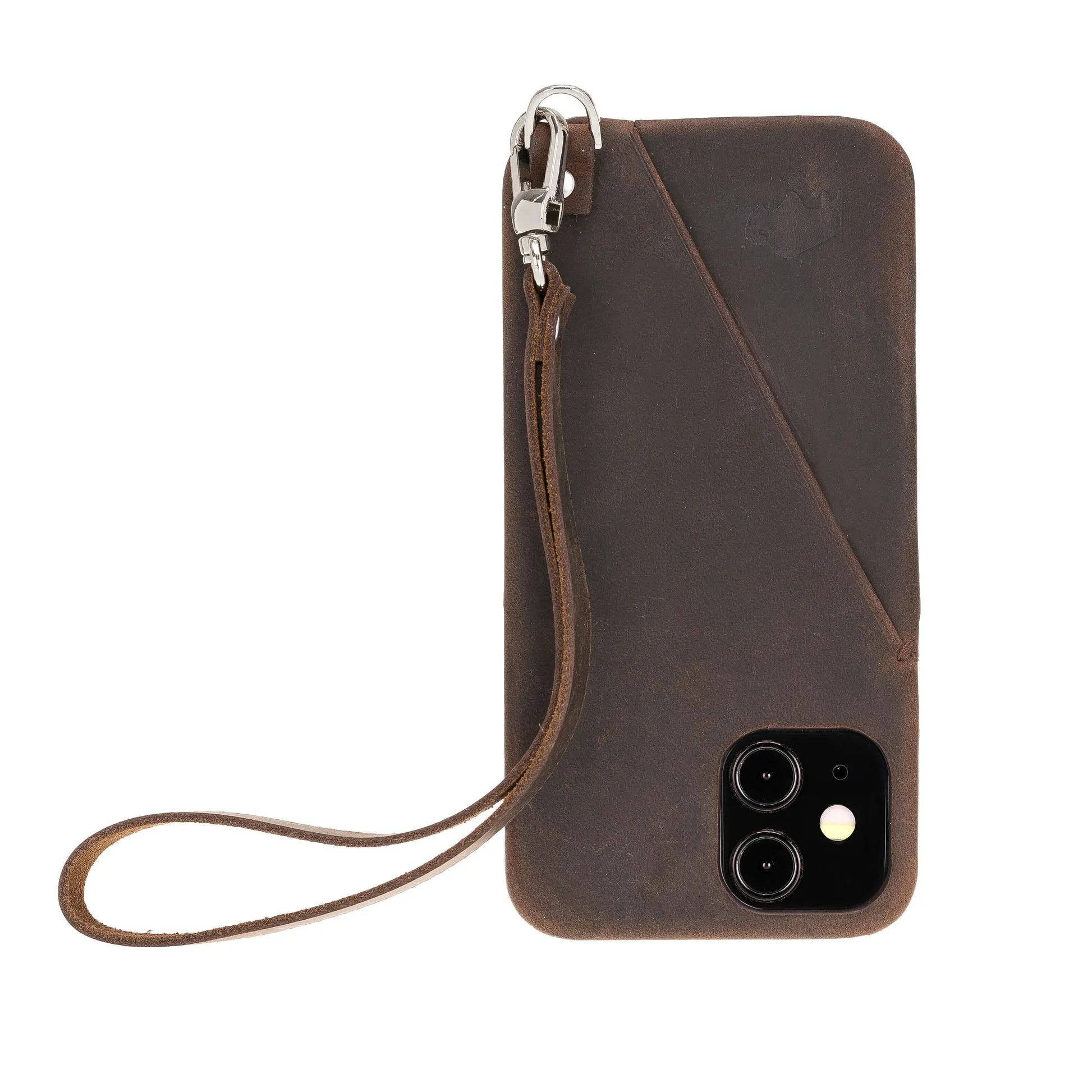 Palmer iPhone 12 Pro Max Card Case, Distressed Coffee
