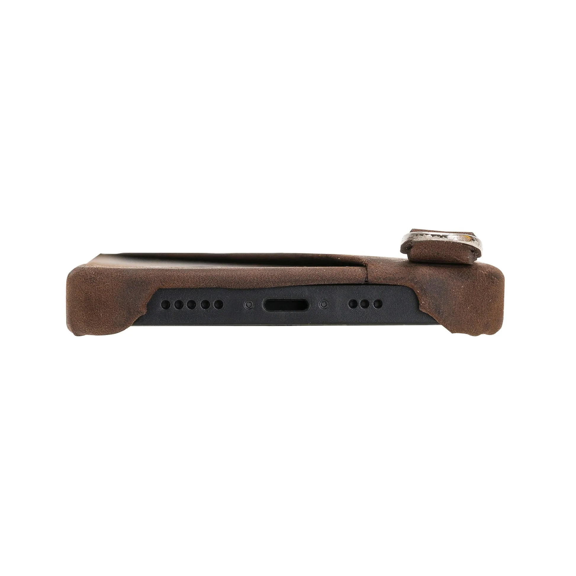 Palmer iPhone 12 Pro Max Card Case, Distressed Coffee