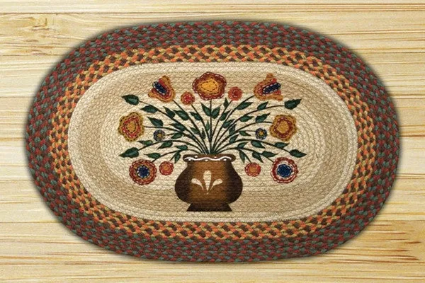 Penny Flowers Oval Patch Rug