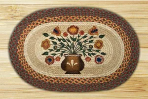 Penny Flowers Oval Patch Rug