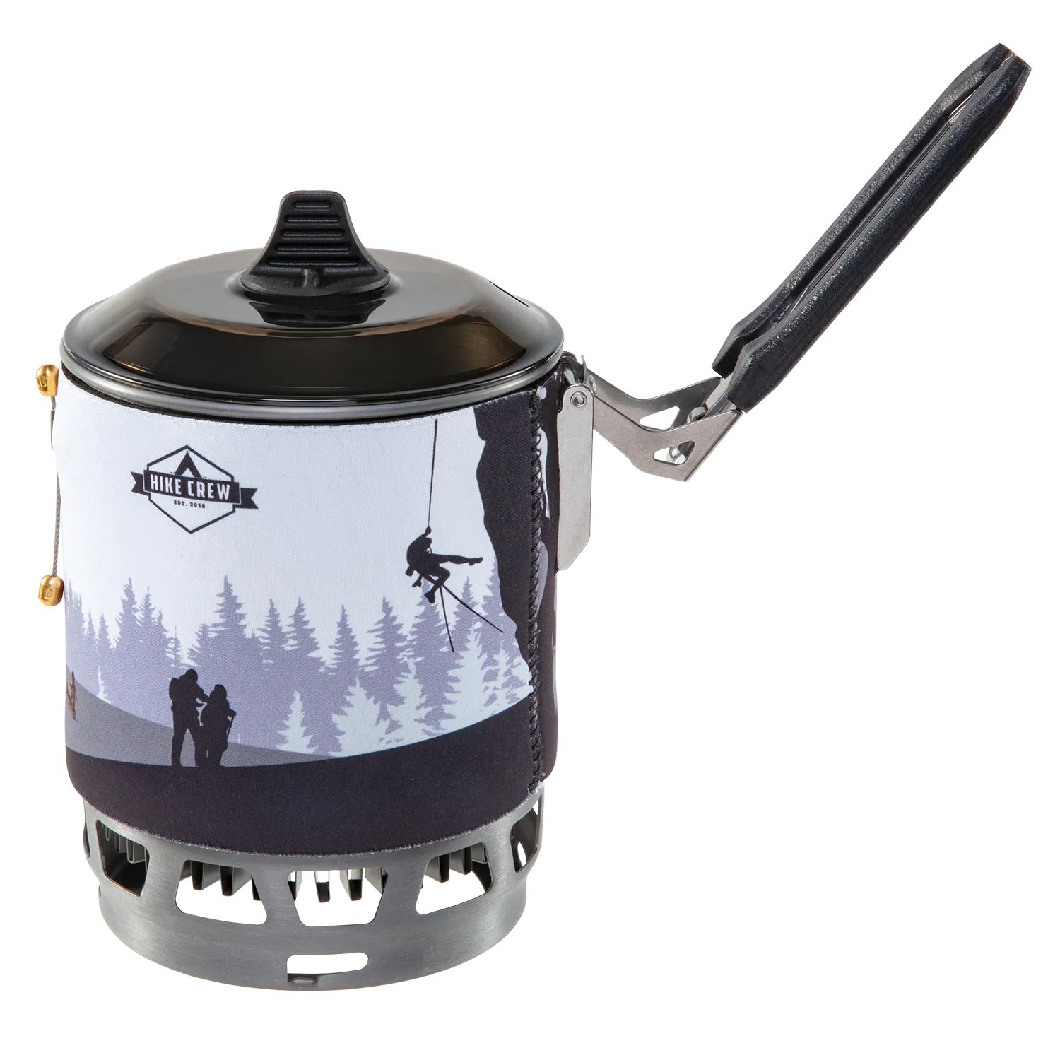 Portable Stove and Cooking System with 1L Pot, Compact Propane Stove Cooktop with Handle