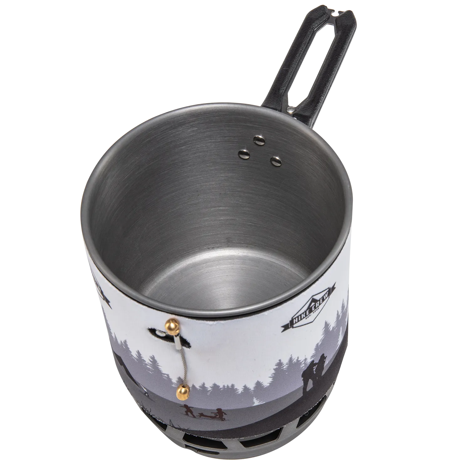 Portable Stove and Cooking System with 1L Pot, Compact Propane Stove Cooktop with Handle