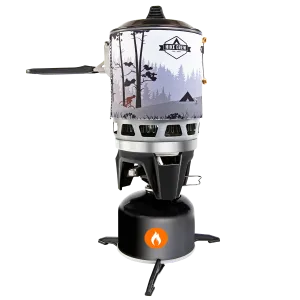 Portable Stove and Cooking System with 1L Pot, Compact Propane Stove Cooktop with Handle