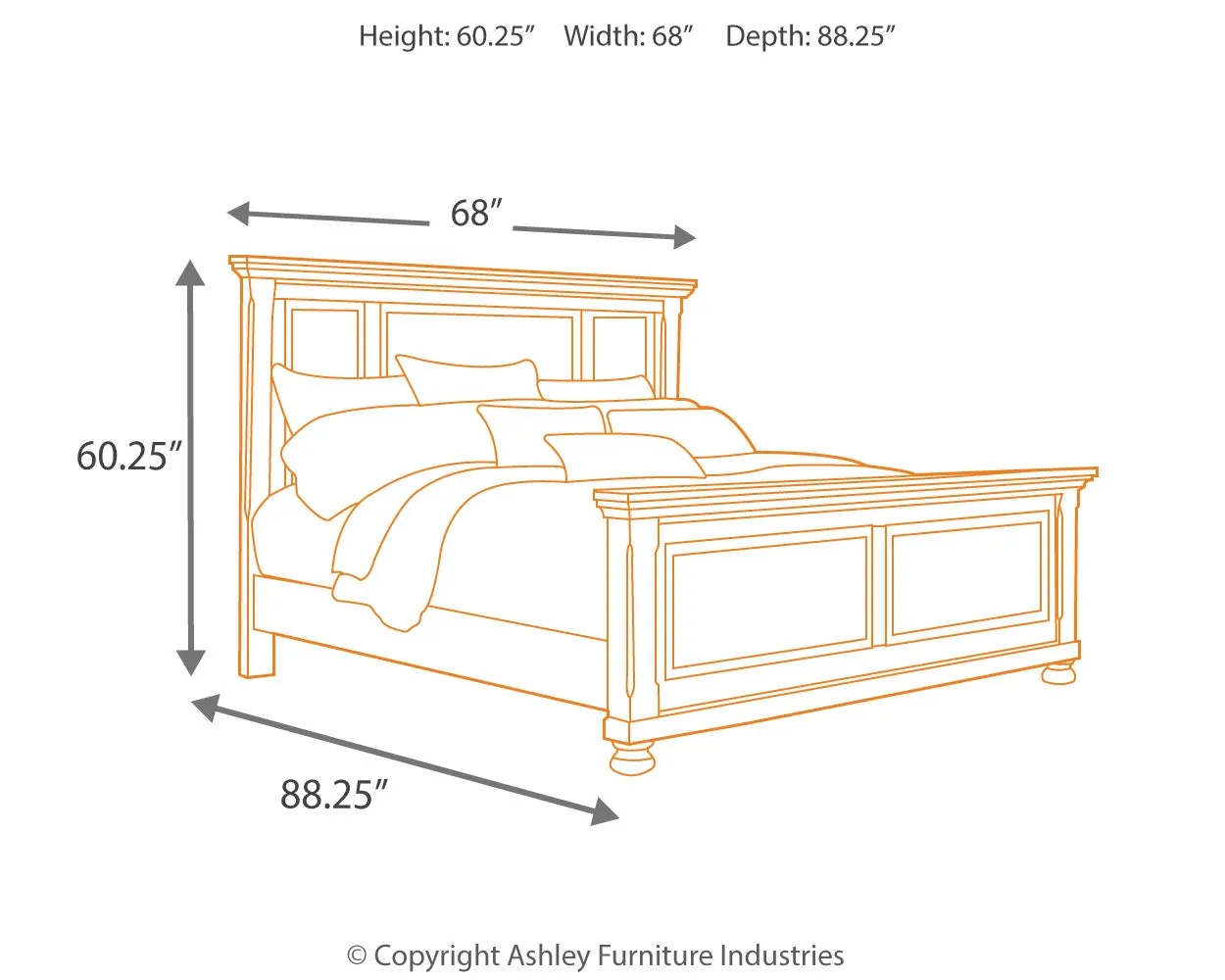 Porter Queen Panel Bed with Mirrored Dresser and 2 Nightstands