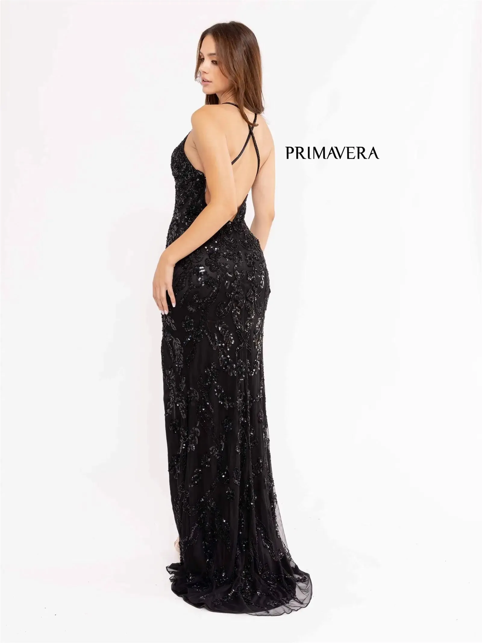 Primavera Couture 3950 Prom Dress Long Beaded Gown