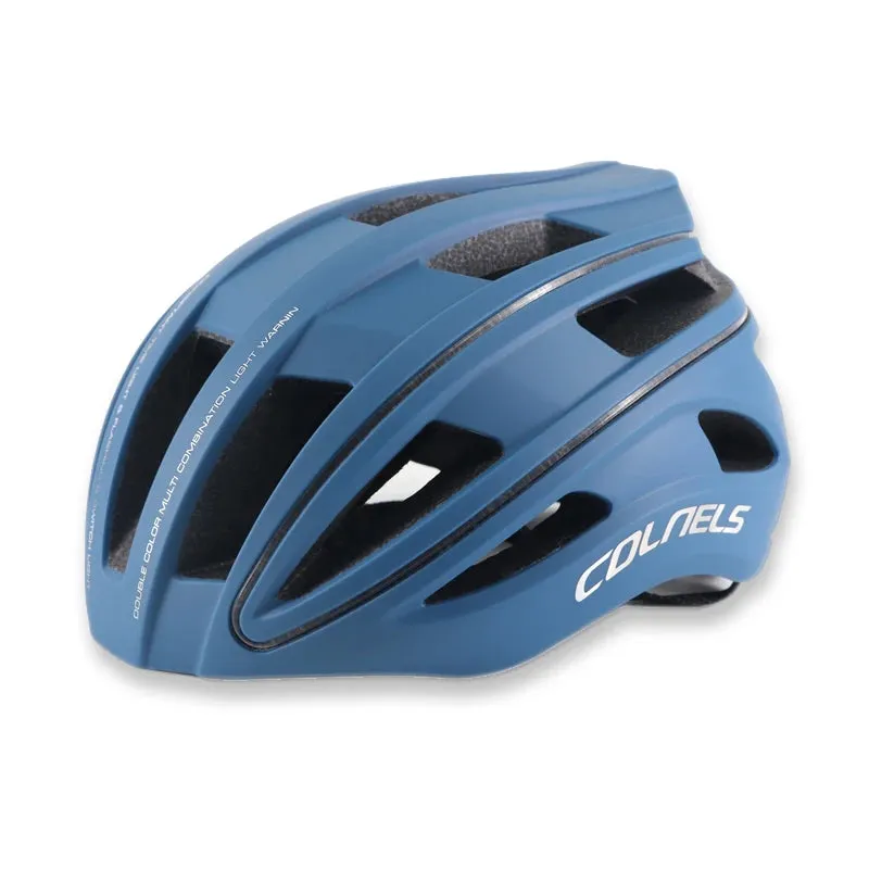 Pro Cycling Helmet LED Lights Safety Black White Blue Comfort