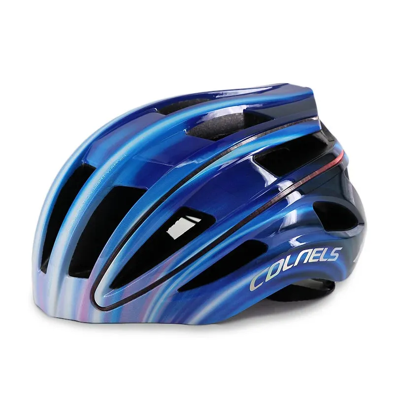 Pro Cycling Helmet LED Lights Safety Black White Blue Comfort