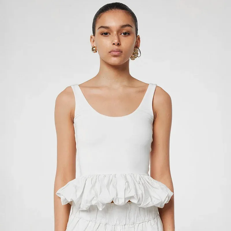 Puff Frill Stylish Tank Top