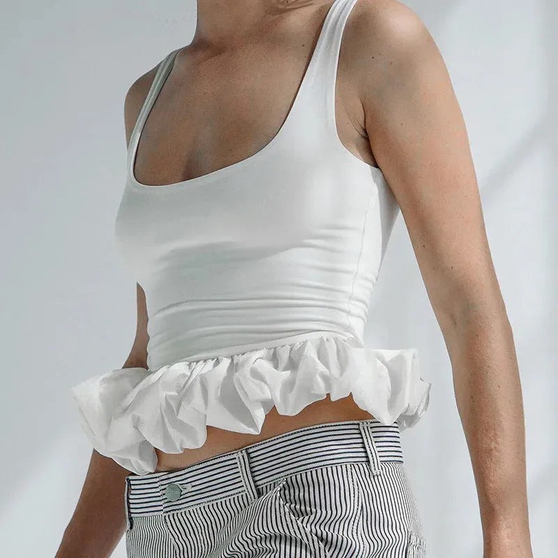 Puff Frill Stylish Tank Top