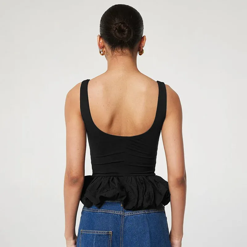 Puff Frill Stylish Tank Top
